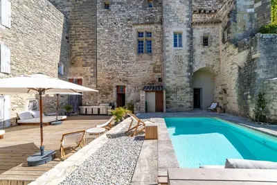 Image de New! Historic Chateau near Uzès, Le Chevalier, 1 of 3 apartments, courtyard gard