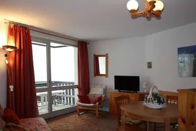 Image de Studio skis aux pieds, balcon, 6 couchages, parking privé, casier à ski, proche centre station