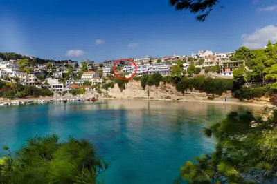 Cosy and relaxing atmosphere with view to the Aegean Sea - 5 min from the beach