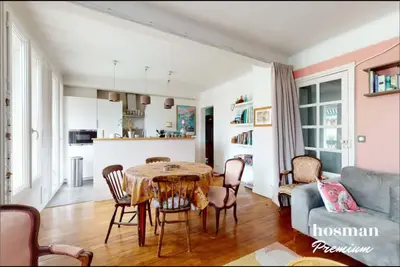 Image de 90 m2 en plein Paris au calme avec un balcon