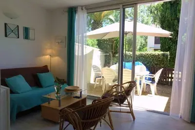 Image de Studio Rénové 4 Pers à 500m de la Mer avec Piscine, Tennis et Jardinet Privatif