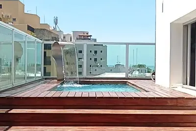Image de Cobertura Duplex Guarujá Com Piscina Área Gourmet e Vista Para o Mar, Aceita Pet