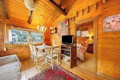 Image de Chalet \"Orserose I Scarpet\" avec vue sur la montagne, terrasse partagée et Wi-Fi