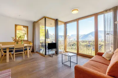 Image de Appartement 'Firmelein 1 Stock' avec vue sur les montagnes, terrasse privée et Wi-Fi