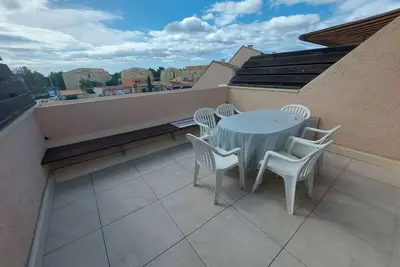 Image de Duplex climatisé 6 pers, terrasse sud, proche plage, parking privé