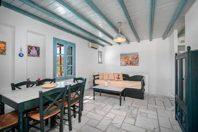 Image de Maison de vacances 'Ammos 1' avec terrasse privée, balcon et climatisation