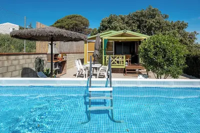 Image de Maison de vacances 'La Breña' avec vue sur les montagnes, piscine privée et Wi-Fi