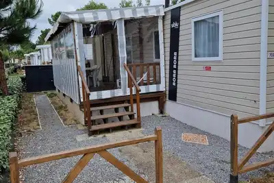 Superbe Mobil home 3 ch dans un camping avec piscines et toboggans proche mer