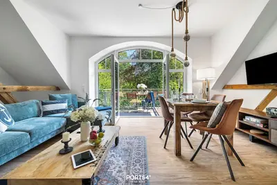 Image de Ferienwohnung Krabbe mit Balkon, Schlafzimmer und Moderner Einrichtung