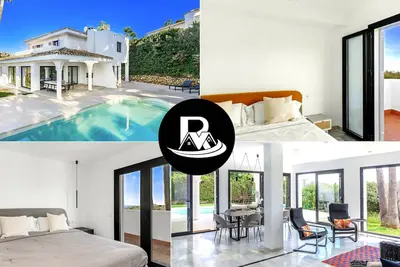 4 Bdrms Charming Villa 3 Palms, Elviria Sea Views!