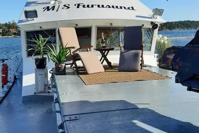Live on a Ship on an Idyllic Archipelago Island With Furusund's Best View