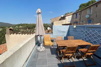 Image de Lou Souleié, Belle maison de ville avec magnifique vue depuis terrasse sur toit