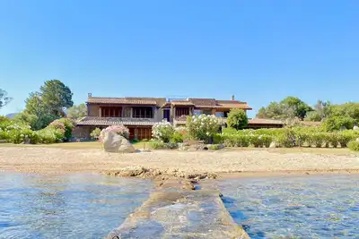 Image de Detached beachfront house with private beach access.