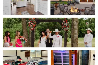 Image de 120 Acre 3000 SqFt Farmhouse: Wedding, Atv, Creek, Walk Trail, Volleyball, Sauna