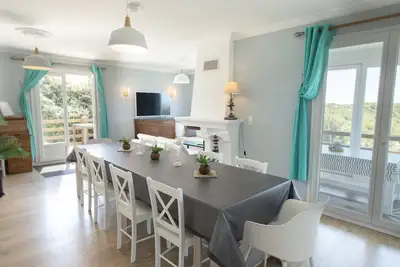 Apt Haut de villa 4 ÉTOILES Unique Panoramique-10 min centre- La Crête des Dunes