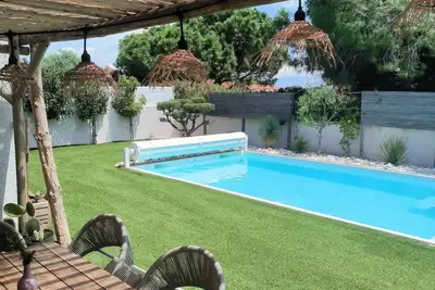 Image de Belle villa contemporaine climatisee de tout confort, piscine privee, 3 chambres, 6 - 8. . .