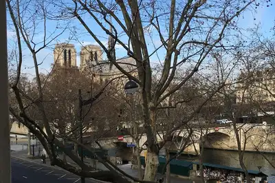 Image de Superbe 2 P Notre Dame Vue Sur La Seine Et Ceremonie Ouverture Jo