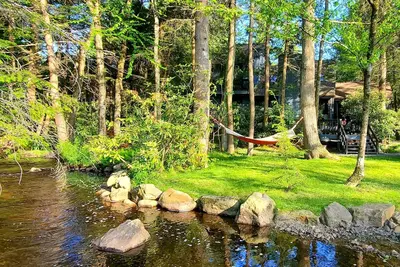 Image de Stream-Front Home in Lake Naomi, Walking-Distance to Pool