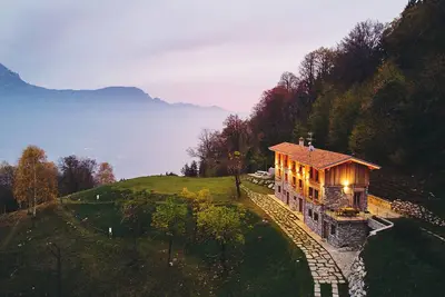 Image de Appartement chalet de luxe \"Baita Treeb Breva\" avec vue sur le lac, jardin partagé et Wi-Fi