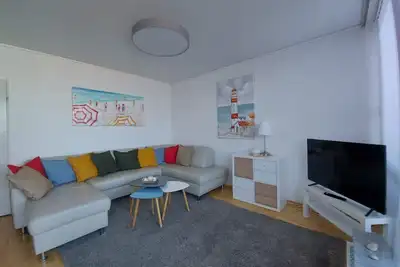 Image de Appartement 'Segelparadies Mit Ostseeblick' avec vue sur la mer, balcon et Wi-Fi