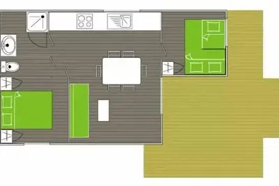 Image de Chalet Confort avec clim 35m² 2Ch. 5/7p 7 personnes