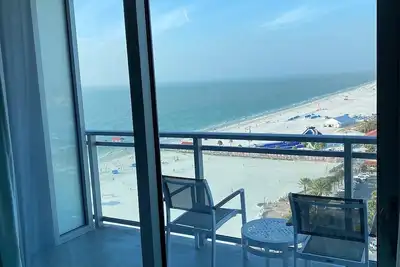 2 Br Deluxe Beachfront Condo for Spring Break at Clearwater Beach Balcony