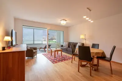 Charmant appartement avec une magnifique terrasse plein sud dans le complexe des Bains de Saillon qu