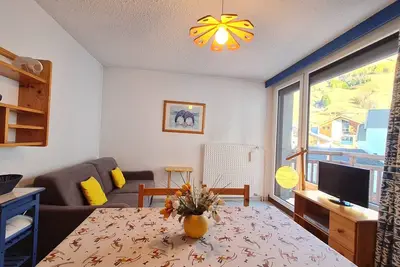 Image de Studio cabine 4 pers, balcon, près des pistes