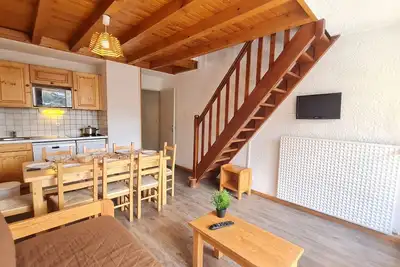 Image de Appt duplex 8 pers, balcon vue montagne