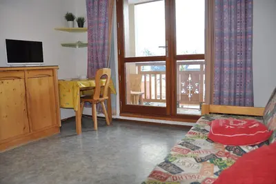 Image de Studio 3 pers, balcon expo sud, au pied des pistes