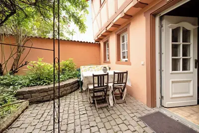 Image de Maison de vacances 'Ferienhäuschen Am Fischertor' avec terrasse privée, jardin privé et Wi-Fi