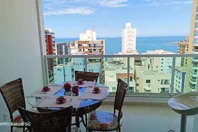 Image de MagnĂfico apto, vista mar, 2 dorms, 2 Wc, Wi-fi, garagem, apenas 3 mins da orla!