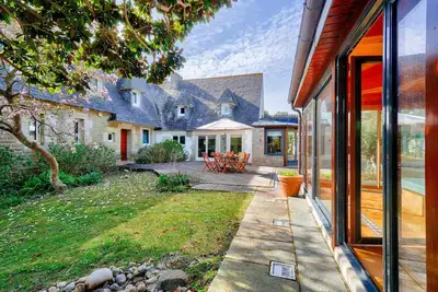 Image de 700m de la plage, maison pour 12- Sauna+hammam