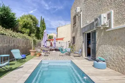 Image de Maison de vacances privée avec piscine privée, Wifi, climatisation, Tv, terrasse, parking