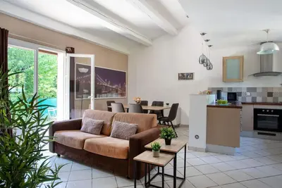 Image de Merveilleuse maison de vacances pour 6 personnes avec Wifi, climatisation, Tv, patio et parking