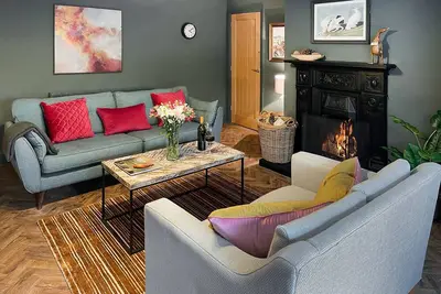 A stunning cottage with many unique features surrounding it with the animals, walks and views.