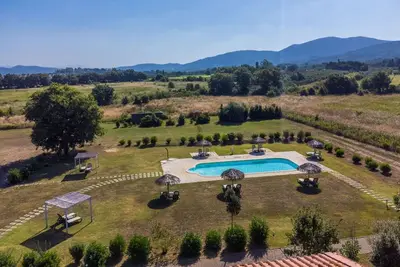 Image de Appartement avec climatisation, Wifi, piscine, Tv, terrasse, animaux admis, vue panoramique, parking