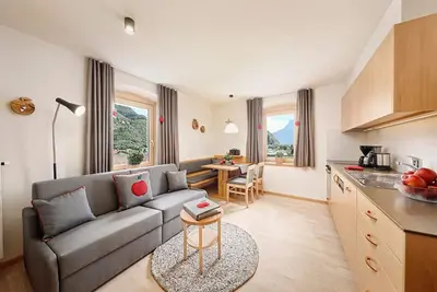 Image de Appartement 'Stöckerhof Apfel' avec vue sur les montagnes, piscine partagée et Wi-Fi