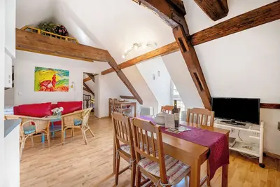 Image de Appartement 'Schwalbennest Auf Dem Weingut' avec terrasse partagée, jardin partagé et Wi-Fi