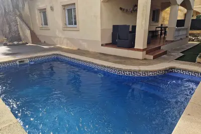 \"Oceanides\"@Marisol : 165m de la plage, piscine privée, A/C, WiFi, plage pour chiens