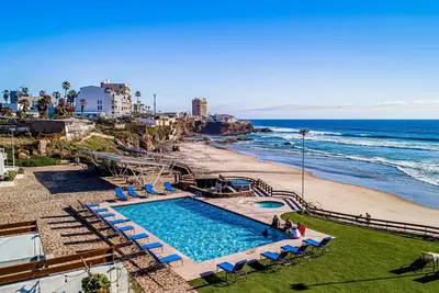 Dog-friendly ocean-view home with heated outdoor pool, hot tub, streaming, patio