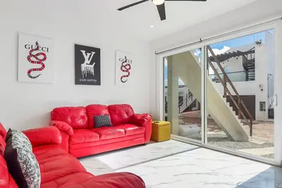 Dog-friendly home 3 rows to beach with rooftop deck, pool, & kitchen
