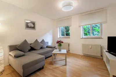 Image de Appartement 'Einfache Gästewohnung 'nordlicht'' avec jardin partagé et Wi-Fi