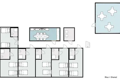 Image de 6 chambres de luxe, 12 lits, parking, cuisine