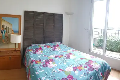 Image de Belle chambre sur jardin, dernier étage et terrasse