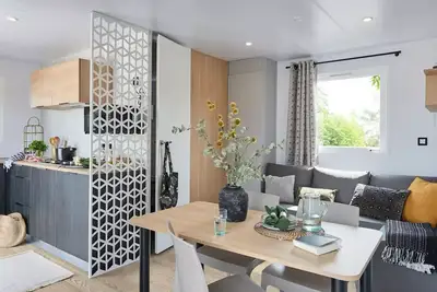 Image de New 2023! Mobil home Louisiane 32m² - Au coeur d'une placette premium! 2 chambres-Grande terrasse 4 personnes
