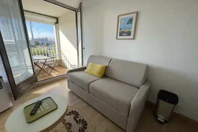 Image de Sète, Studio en bord de mer, terrasse