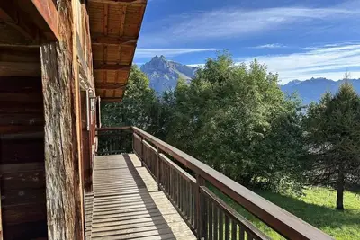 Image de Chalet, vue montagne/montagne, terrasse, parking, télévision, casier à ski, 138m², Combloux