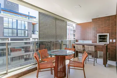 Image de Partial Sea view from the balcony in Jurerê #Ja24d