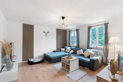 Image de Appartement \"Appartement Bergblick\" avec vue sur les montagnes, jardin partagé et Wi-Fi